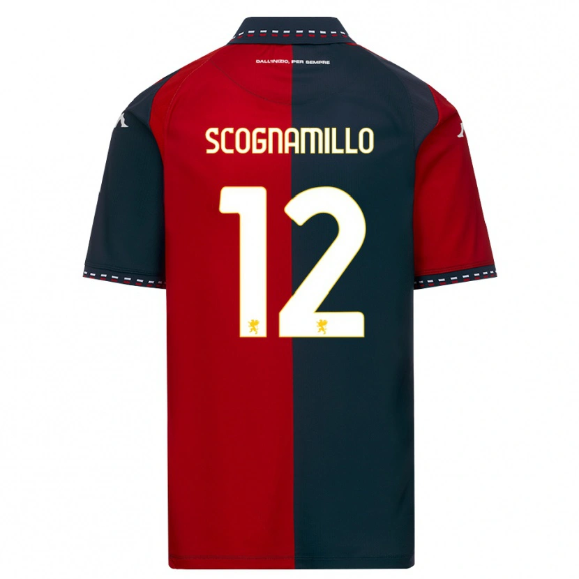 Danxen Hombre Camiseta Andrea Scognamillo #12 Rojo Negro Blanco 1ª Equipación 2026/27 La Camisa México