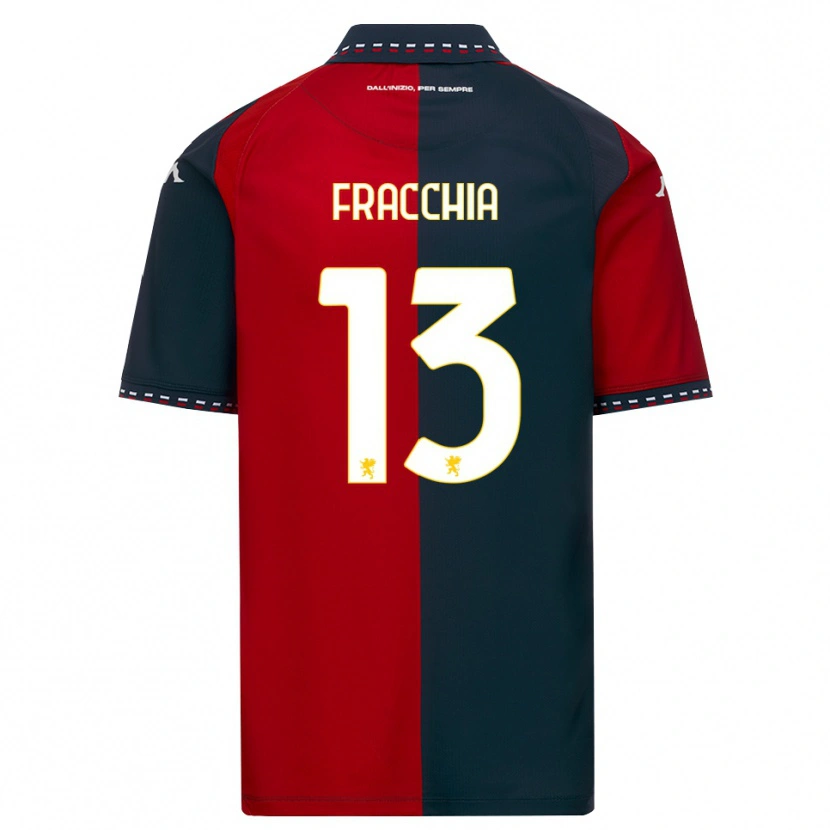 Danxen Hombre Camiseta Jacopo Fracchia #13 Rojo Negro Blanco 1ª Equipación 2026/27 La Camisa México