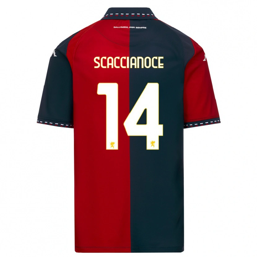 Danxen Hombre Camiseta Francesco Scaccianoce #14 Rojo Negro Blanco 1ª Equipación 2026/27 La Camisa México