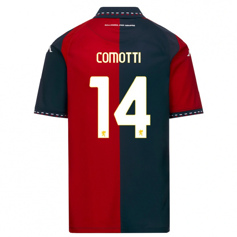 Danxen Hombre Camiseta Manuel Comotti #14 Rojo Negro Blanco 1ª Equipación 2026/27 La Camisa México