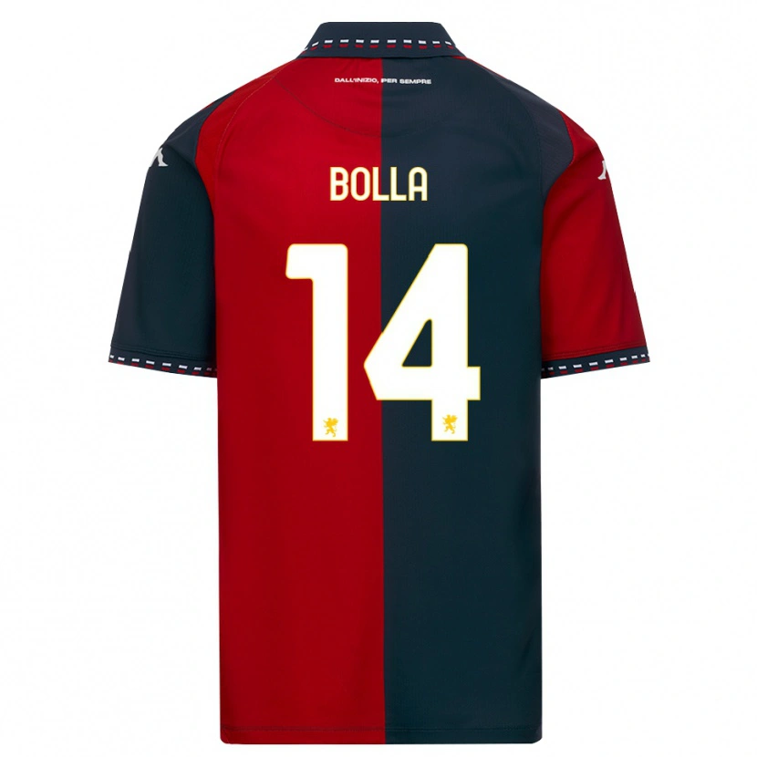 Danxen Hombre Camiseta Nicolò Bolla #14 Rojo Negro Blanco 1ª Equipación 2026/27 La Camisa México