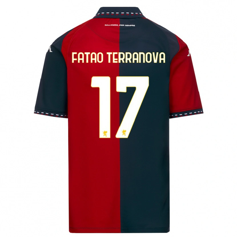 Danxen Hombre Camiseta Emanuele Fatao Terranova #17 Rojo Negro Blanco 1ª Equipación 2026/27 La Camisa México