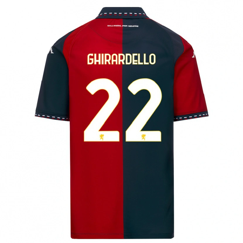 Danxen Hombre Camiseta Tommaso Ghirardello #22 Rojo Negro Blanco 1ª Equipación 2026/27 La Camisa México