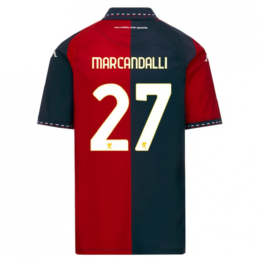 Danxen Hombre Camiseta Alessandro Marcandalli #27 Rojo Negro Blanco 1ª Equipación 2026/27 La Camisa México
