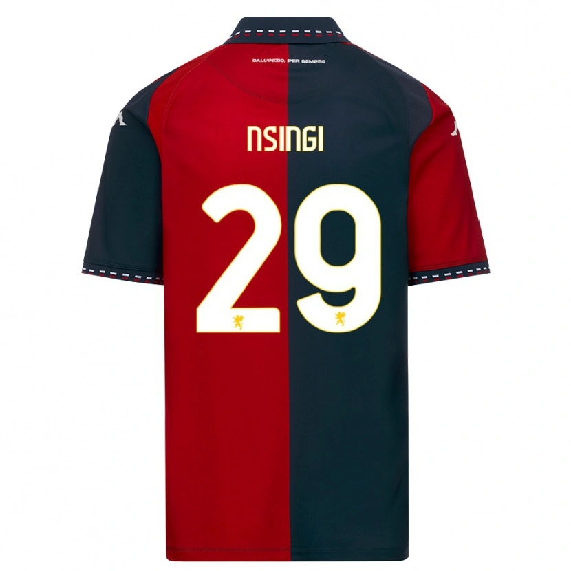 Danxen Hombre Camiseta Jayden Nsingi #29 Rojo Negro Blanco 1ª Equipación 2026/27 La Camisa México