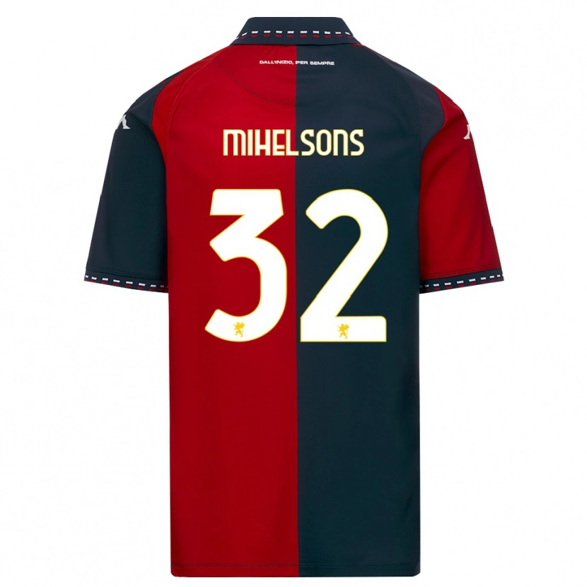 Danxen Hombre Camiseta Rendijs Mihelsons #32 Rojo Negro Blanco 1ª Equipación 2026/27 La Camisa México