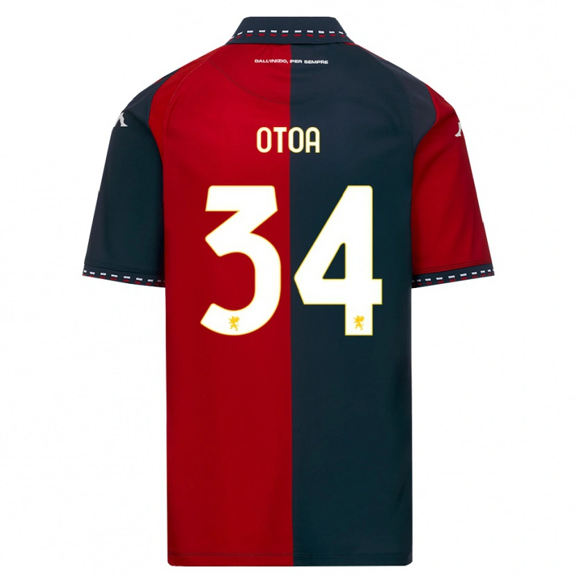 Danxen Hombre Camiseta Sebastian Otoa #34 Rojo Negro Blanco 1ª Equipación 2026/27 La Camisa México