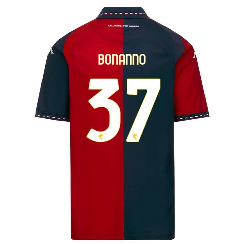 Danxen Hombre Camiseta Giuseppe Bonanno #37 Rojo Negro Blanco 1ª Equipación 2026/27 La Camisa México