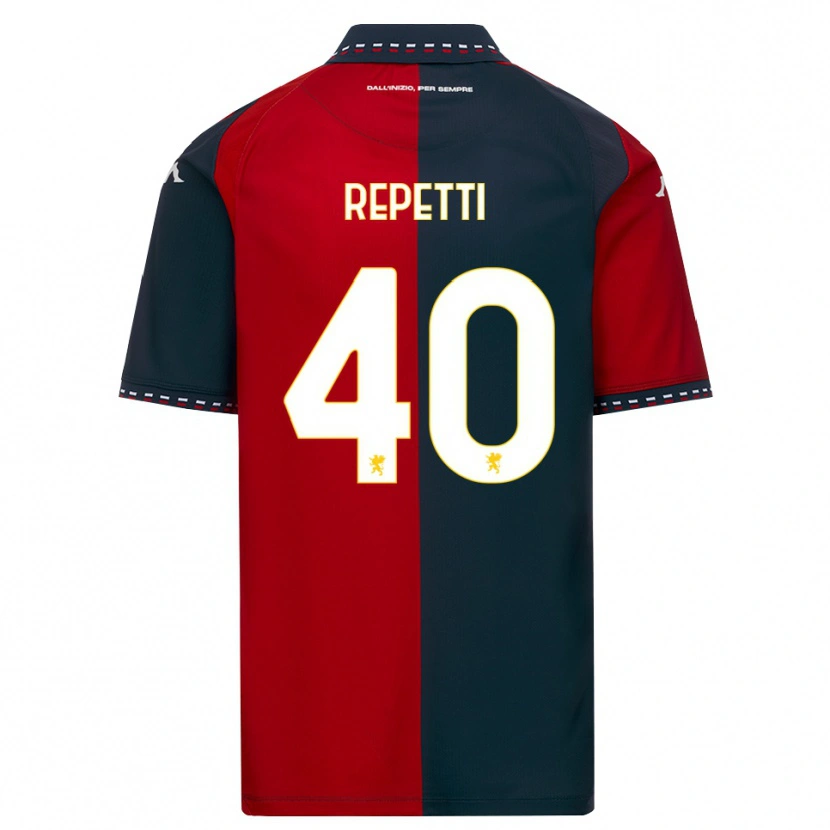 Danxen Hombre Camiseta Chiara Repetti #40 Rojo Negro Blanco 1ª Equipación 2026/27 La Camisa México
