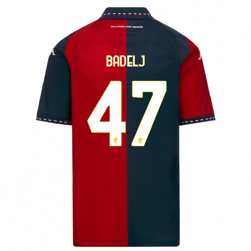 Danxen Hombre Camiseta Milan Badelj #47 Rojo Negro Blanco 1ª Equipación 2026/27 La Camisa México