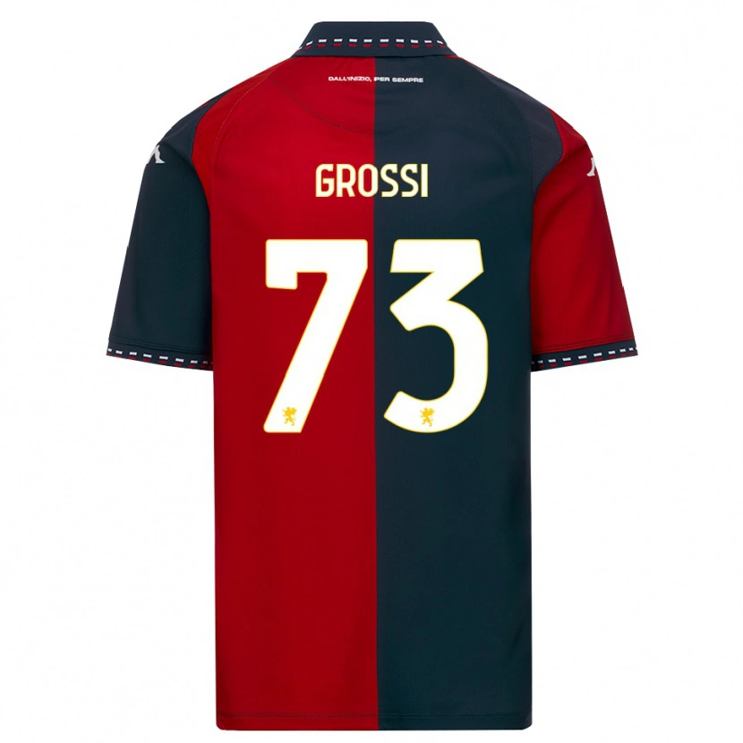 Danxen Hombre Camiseta Jacopo Grossi #73 Rojo Negro Blanco 1ª Equipación 2026/27 La Camisa México