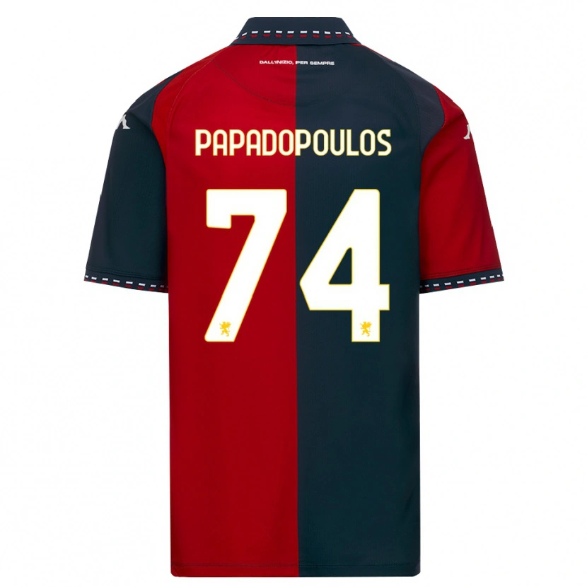 Danxen Hombre Camiseta Christos Papadopoulos #74 Rojo Negro Blanco 1ª Equipación 2026/27 La Camisa México