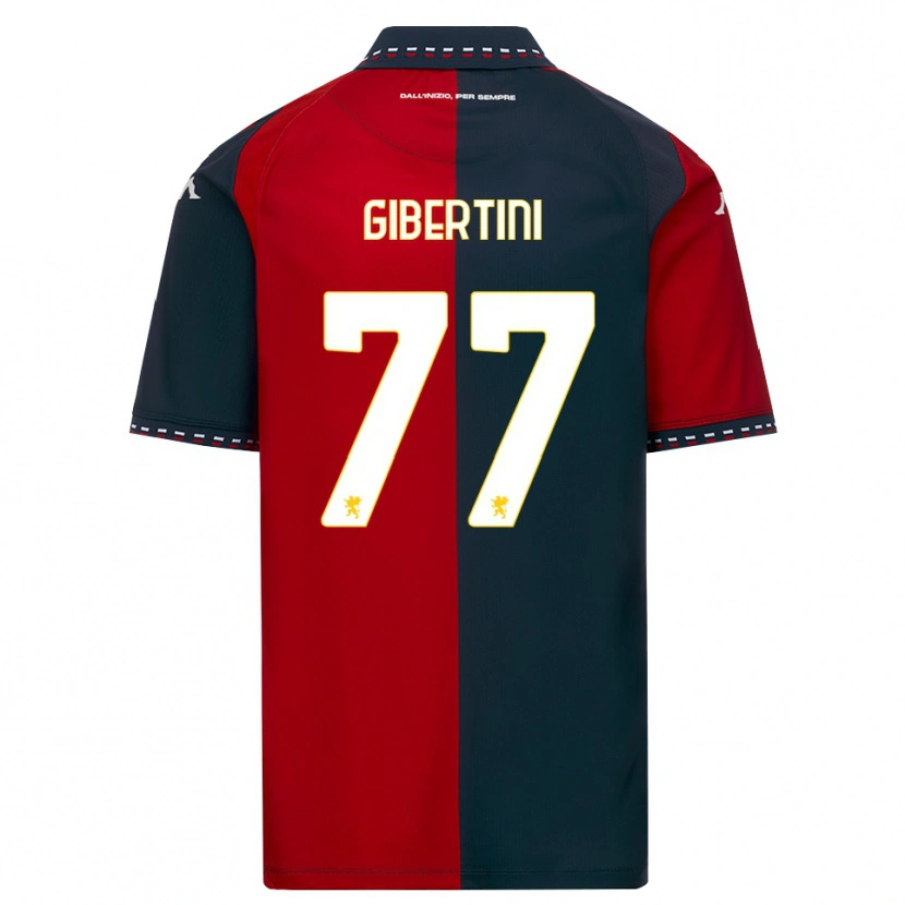 Danxen Hombre Camiseta Matteo Gibertini #77 Rojo Negro Blanco 1ª Equipación 2026/27 La Camisa México