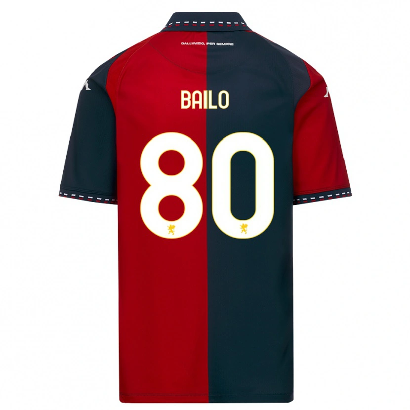 Danxen Hombre Camiseta Giorgio Bailo #80 Rojo Negro Blanco 1ª Equipación 2026/27 La Camisa México