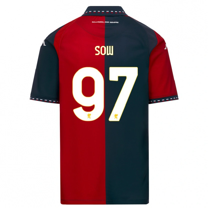 Danxen Hombre Camiseta Djibril Sow #97 Rojo Negro Blanco 1ª Equipación 2026/27 La Camisa México