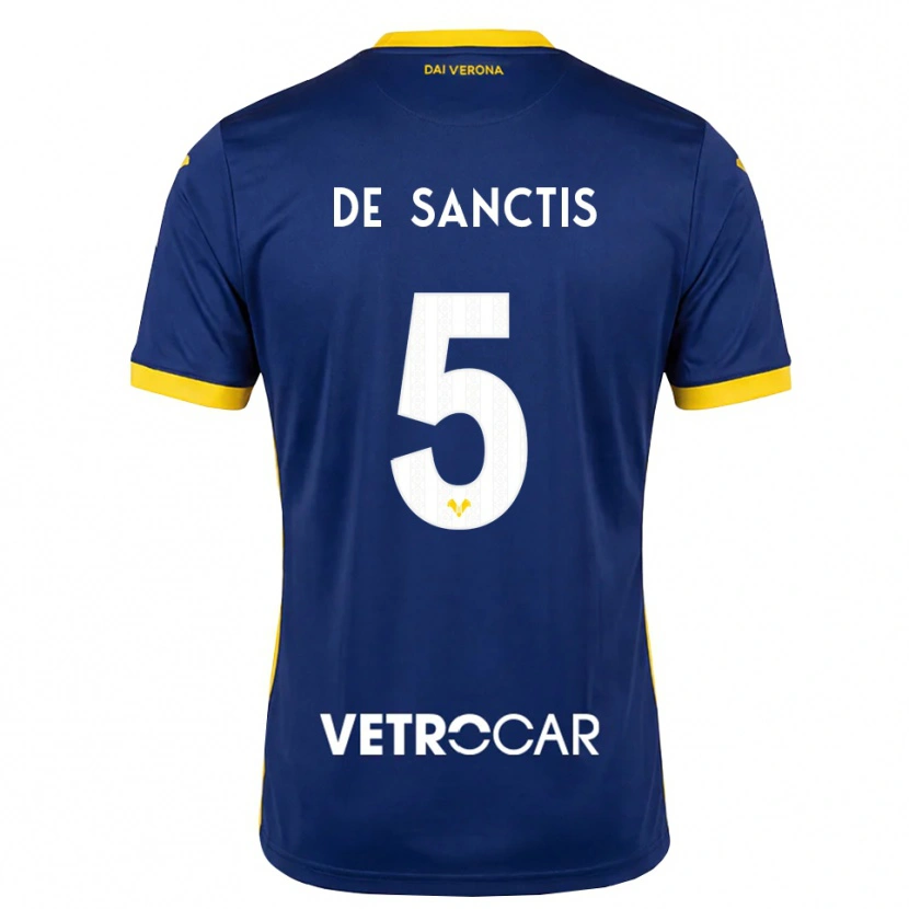 Danxen Hombre Camiseta Aurora De Sanctis #5 Azul Real Amarillo Blanco 1ª Equipación 2026/27 La Camisa México