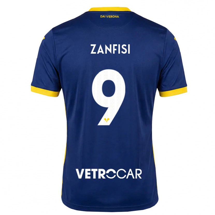 Danxen Hombre Camiseta Riccardo Zanfisi #9 Azul Real Amarillo Blanco 1ª Equipación 2026/27 La Camisa México