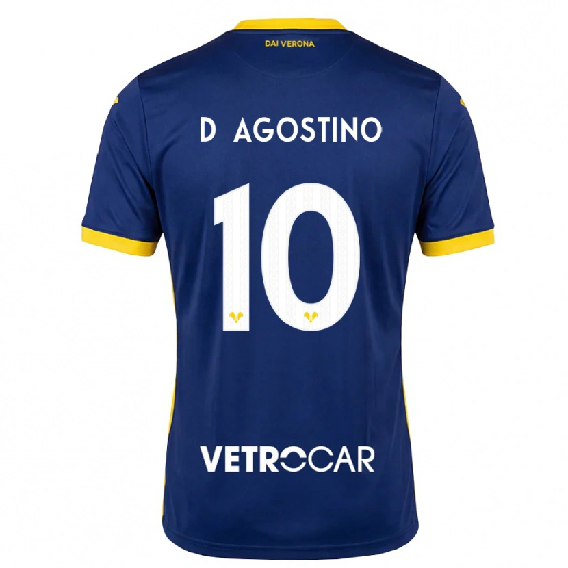 Danxen Hombre Camiseta Samuele D'agostino #10 Azul Real Amarillo Blanco 1ª Equipación 2026/27 La Camisa México