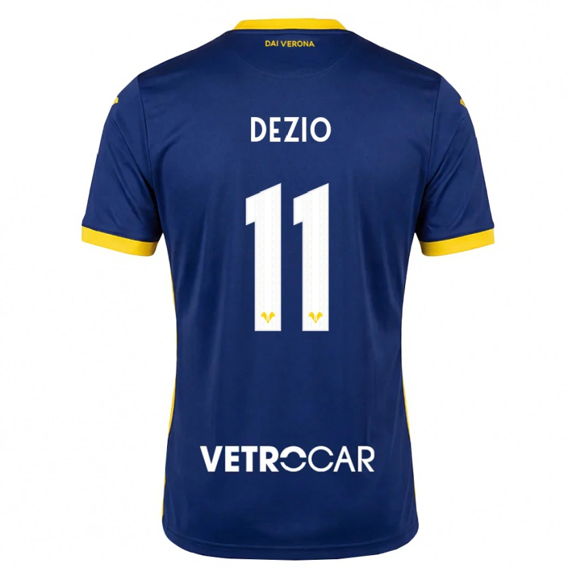 Danxen Hombre Camiseta Alessandro Dezio #11 Azul Real Amarillo Blanco 1ª Equipación 2026/27 La Camisa México
