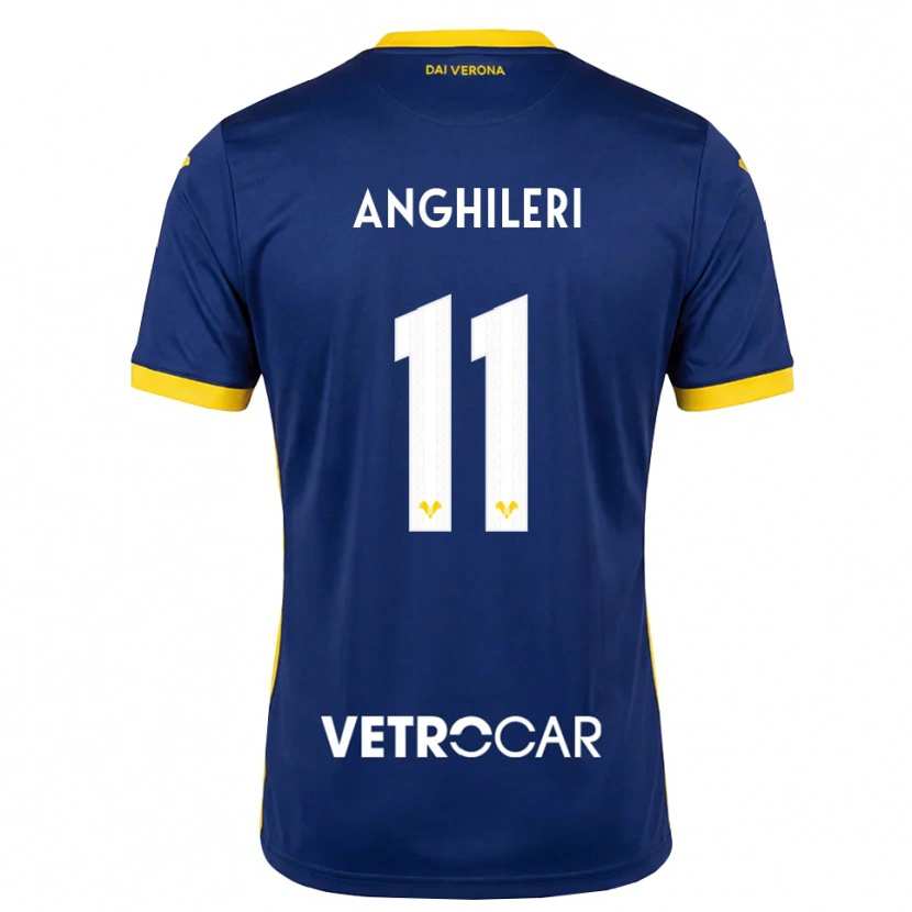 Danxen Hombre Camiseta Federica Anghileri #11 Azul Real Amarillo Blanco 1ª Equipación 2026/27 La Camisa México