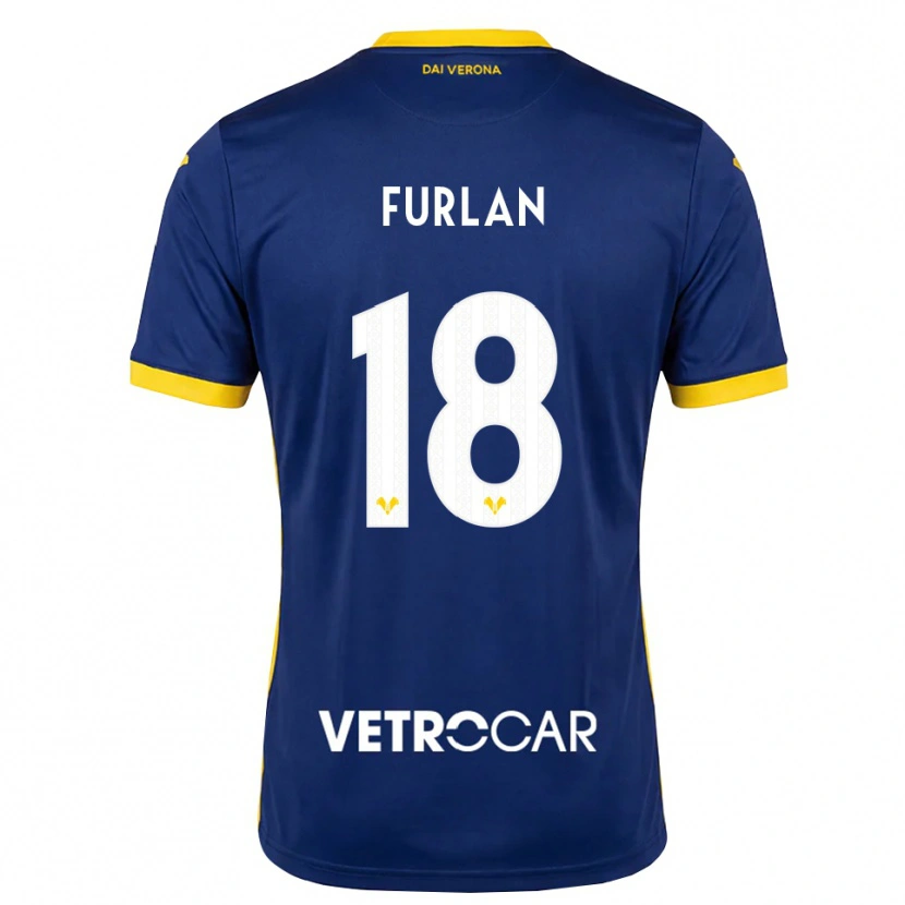 Danxen Hombre Camiseta David Furlan #18 Azul Real Amarillo Blanco 1ª Equipación 2026/27 La Camisa México
