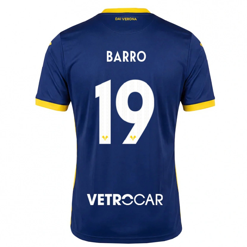 Danxen Hombre Camiseta Chiara Barro #19 Azul Real Amarillo Blanco 1ª Equipación 2026/27 La Camisa México