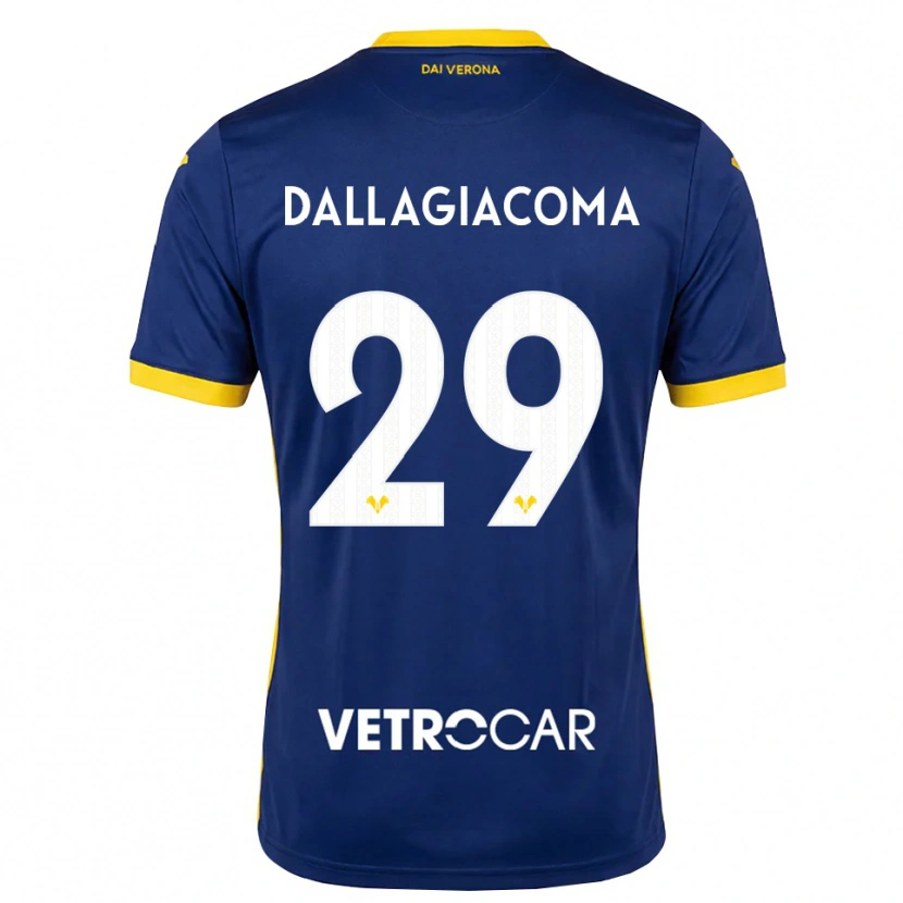 Danxen Hombre Camiseta Stefania Dallagiacoma #29 Azul Real Amarillo Blanco 1ª Equipación 2026/27 La Camisa México