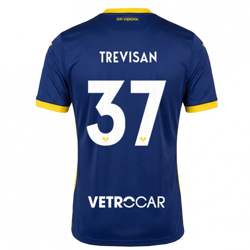Danxen Hombre Camiseta Michael Trevisan #37 Azul Real Amarillo Blanco 1ª Equipación 2026/27 La Camisa México
