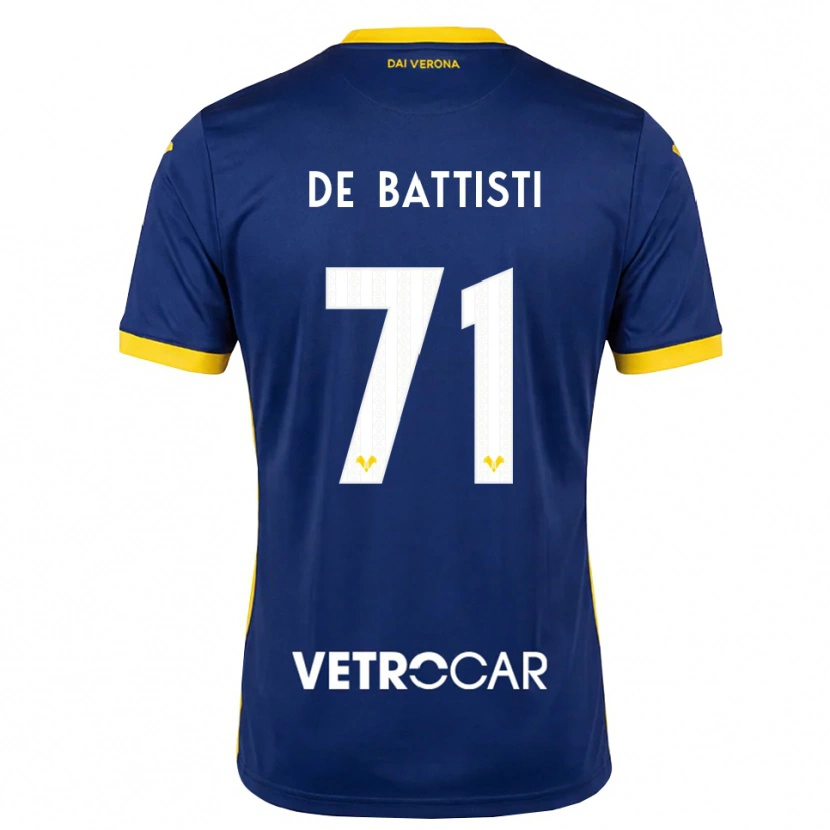 Danxen Hombre Camiseta Davide De Battisti #71 Azul Real Amarillo Blanco 1ª Equipación 2026/27 La Camisa México