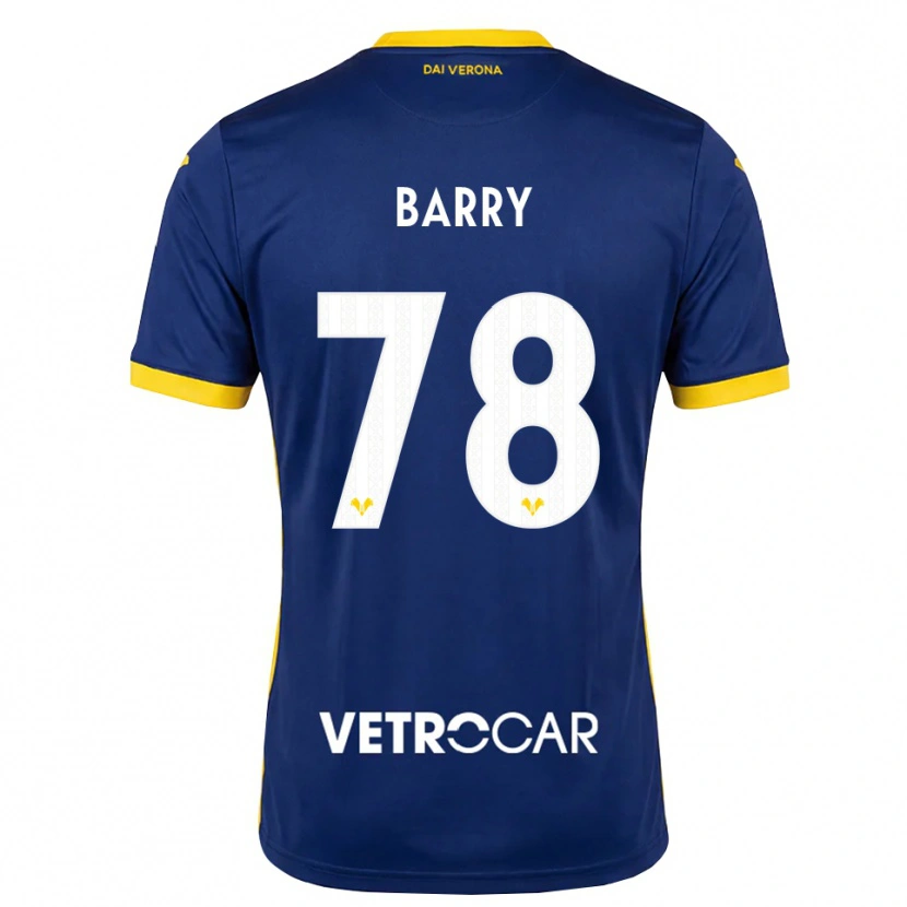 Danxen Hombre Camiseta Oumar Barry #78 Azul Real Amarillo Blanco 1ª Equipación 2026/27 La Camisa México