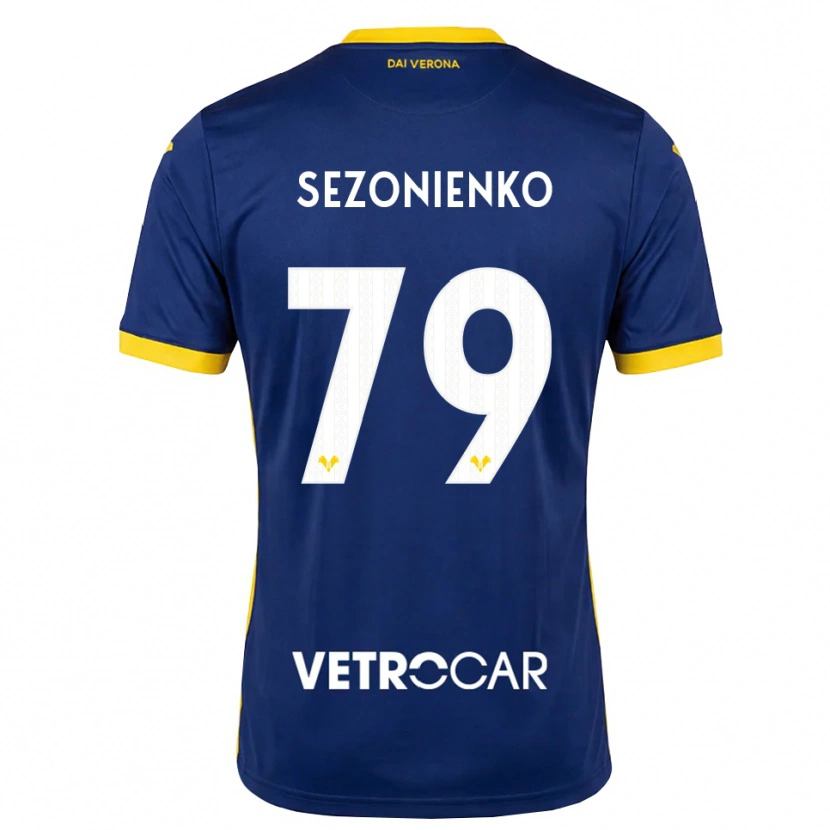 Danxen Hombre Camiseta Kacper Sezonienko #79 Azul Real Amarillo Blanco 1ª Equipación 2026/27 La Camisa México