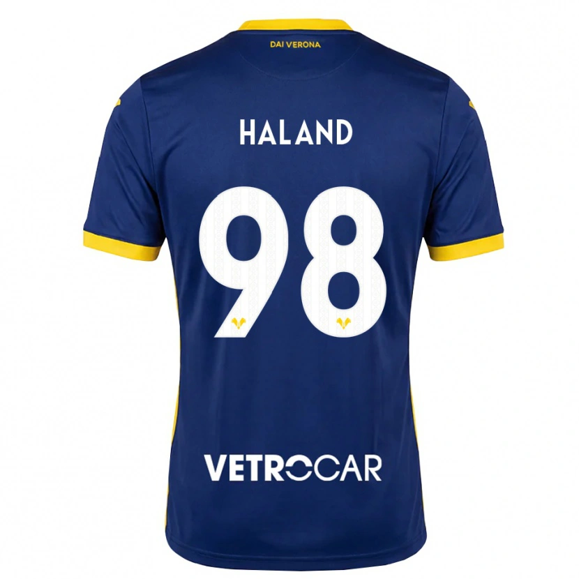 Danxen Hombre Camiseta Benedicte Iversen Håland #98 Azul Real Amarillo Blanco 1ª Equipación 2026/27 La Camisa México