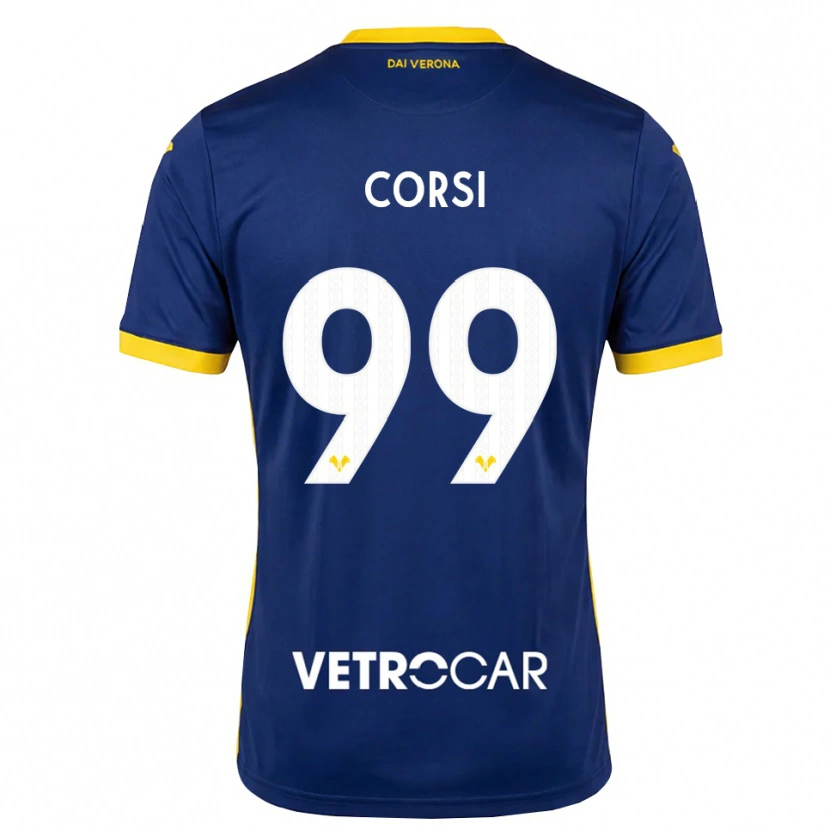 Danxen Hombre Camiseta Sara Corsi #99 Azul Real Amarillo Blanco 1ª Equipación 2026/27 La Camisa México