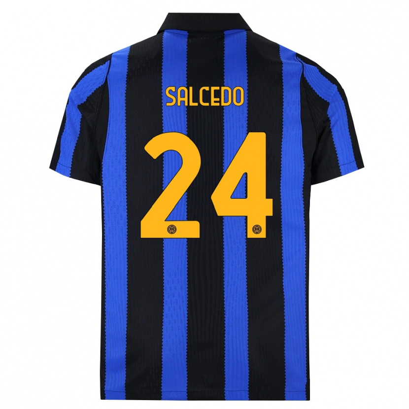 Danxen Hombre Camiseta Eddie Salcedo #24 Negro Azul Amarillo 1ª Equipación 2026/27 La Camisa México