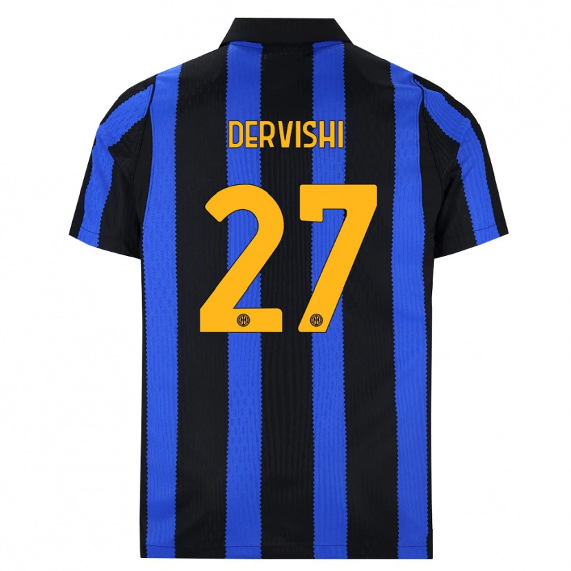 Danxen Hombre Camiseta Kristian Dervishi #27 Negro Azul Amarillo 1ª Equipación 2026/27 La Camisa México