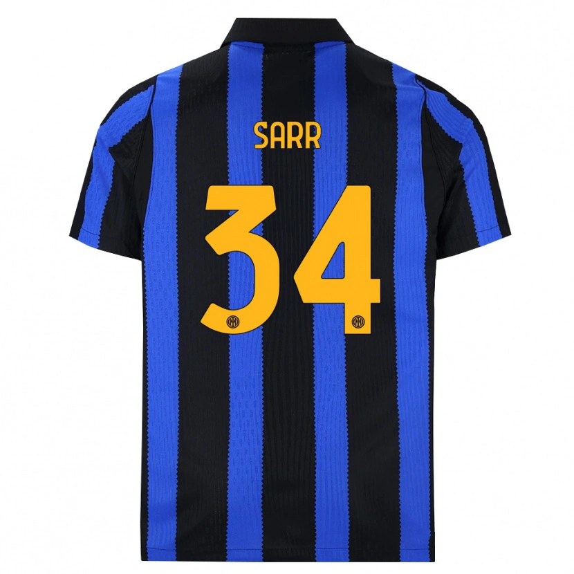 Danxen Hombre Camiseta Amadou Sarr #34 Negro Azul Amarillo 1ª Equipación 2026/27 La Camisa México