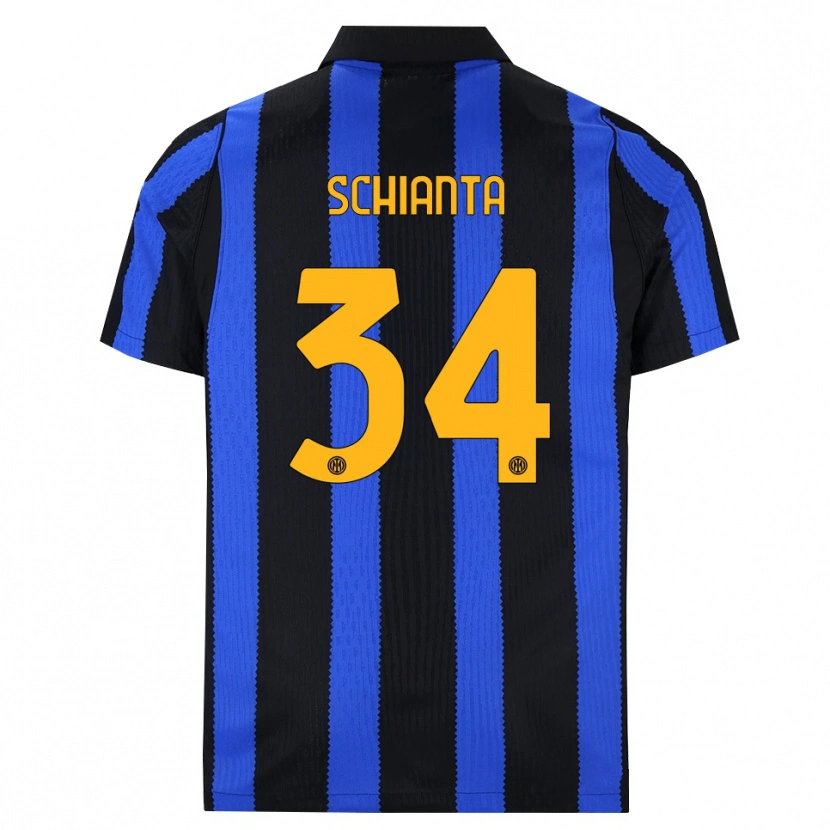 Danxen Hombre Camiseta Valentina Schianta #34 Negro Azul Amarillo 1ª Equipación 2026/27 La Camisa México