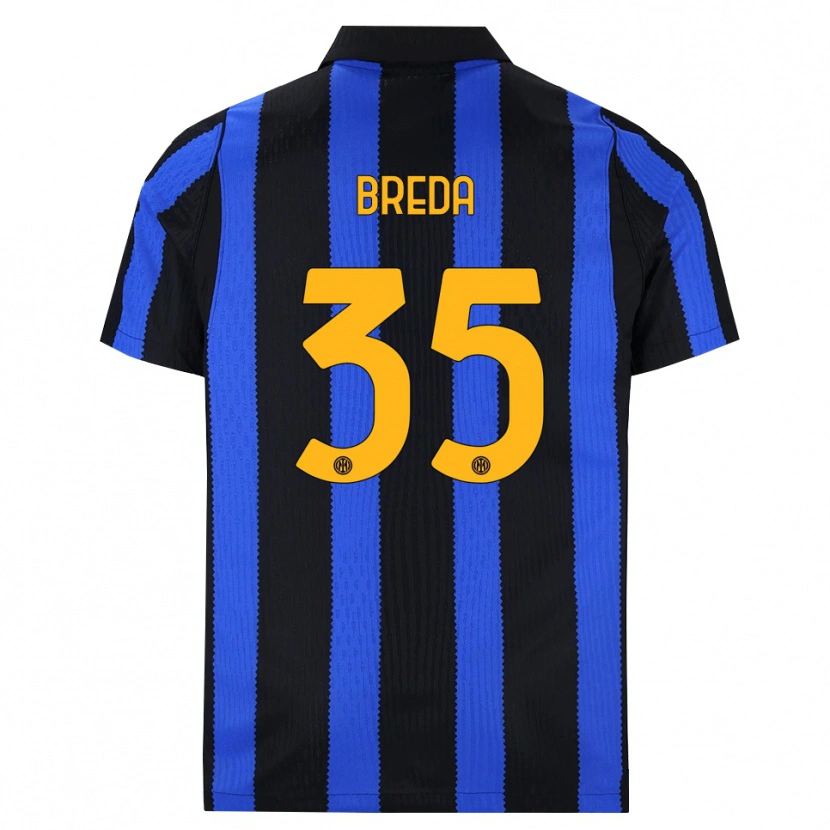 Danxen Hombre Camiseta Cristian Breda #35 Negro Azul Amarillo 1ª Equipación 2026/27 La Camisa México