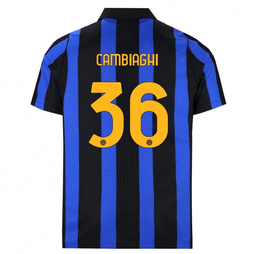 Danxen Hombre Camiseta Michela Cambiaghi #36 Negro Azul Amarillo 1ª Equipación 2026/27 La Camisa México