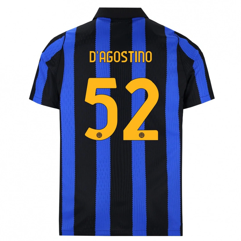 Danxen Hombre Camiseta Giovanni D'agostino #52 Negro Azul Amarillo 1ª Equipación 2026/27 La Camisa México