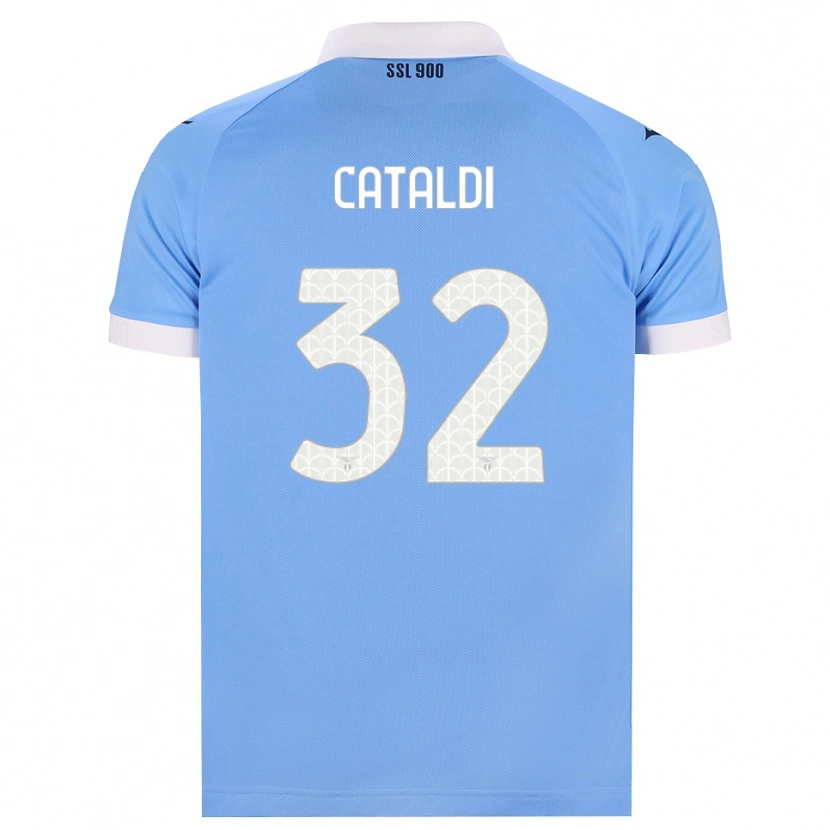 Danxen Hombre Camiseta Danilo Cataldi #32 Azul Cielo Negro Blanco 1ª Equipación 2026/27 La Camisa México