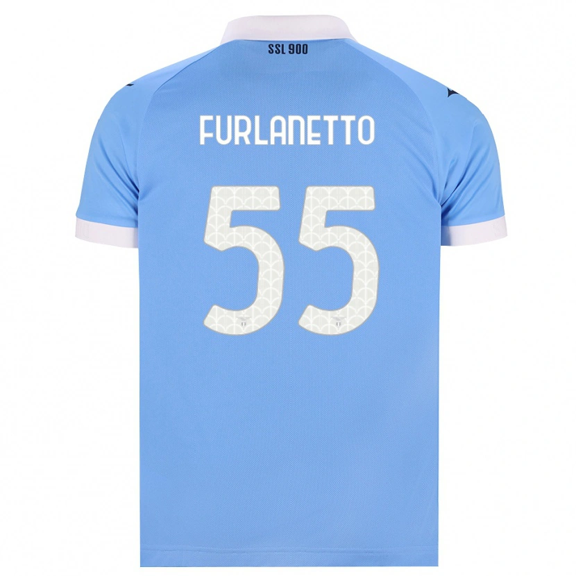 Danxen Hombre Camiseta Alessio Furlanetto #55 Azul Cielo Negro Blanco 1ª Equipación 2026/27 La Camisa México