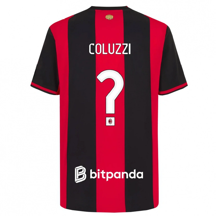 Danxen Hombre Camiseta Simone Coluzzi #0 Rojo Negro Blanco 1ª Equipación 2026/27 La Camisa México