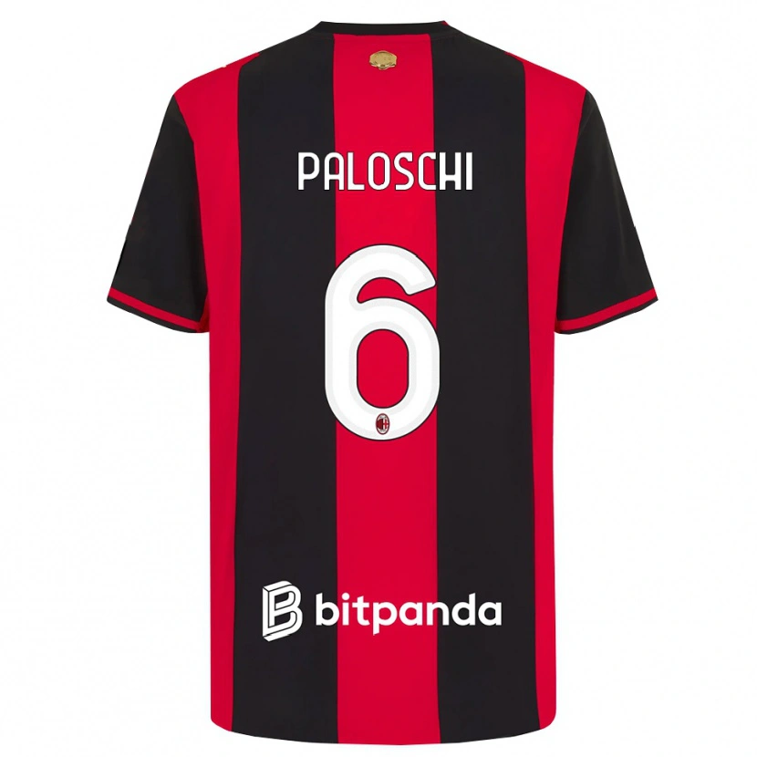 Danxen Hombre Camiseta Dorian Paloschi #6 Rojo Negro Blanco 1ª Equipación 2026/27 La Camisa México