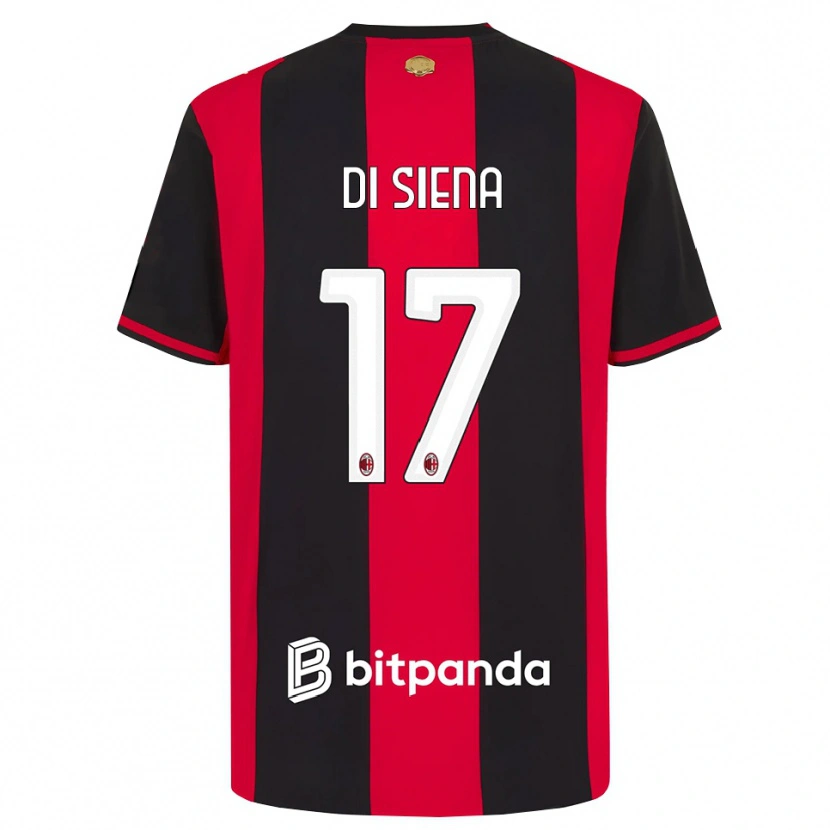 Danxen Hombre Camiseta Andrea Di Siena #17 Rojo Negro Blanco 1ª Equipación 2026/27 La Camisa México