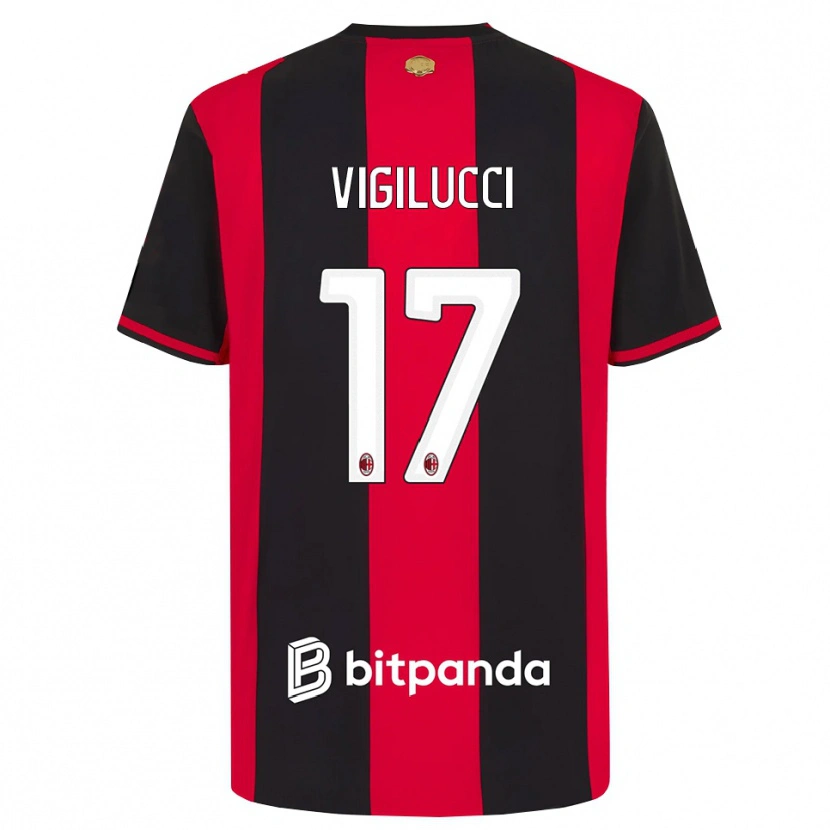 Danxen Hombre Camiseta Valery Vigilucci #17 Rojo Negro Blanco 1ª Equipación 2026/27 La Camisa México