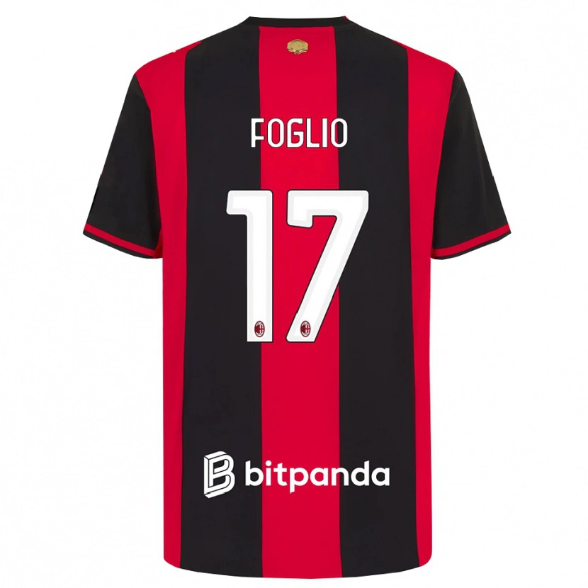 Danxen Hombre Camiseta Christian Foglio #17 Rojo Negro Blanco 1ª Equipación 2026/27 La Camisa México