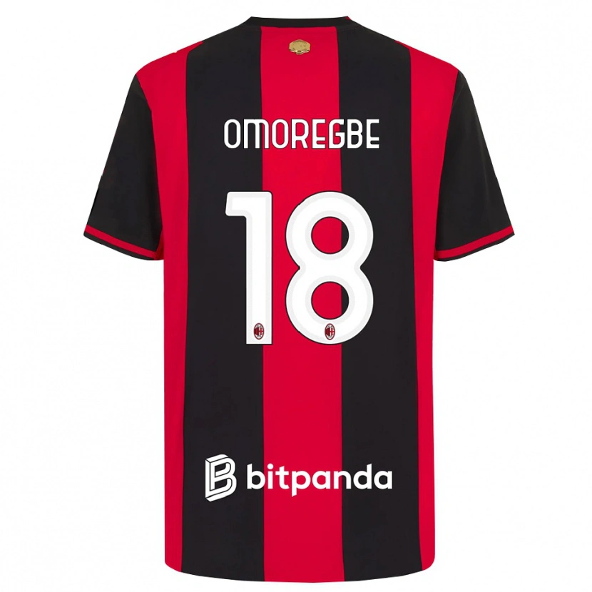 Danxen Hombre Camiseta Bob Murphy Omoregbe #18 Rojo Negro Blanco 1ª Equipación 2026/27 La Camisa México