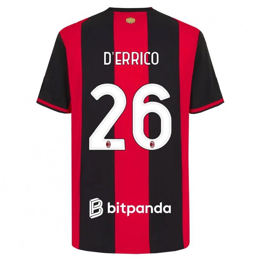 Danxen Hombre Camiseta Leonardo D'errico #26 Rojo Negro Blanco 1ª Equipación 2026/27 La Camisa México