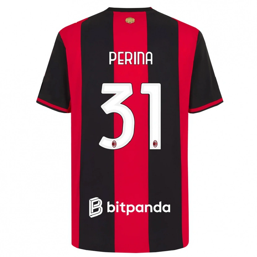 Danxen Hombre Camiseta Gioele Perina #31 Rojo Negro Blanco 1ª Equipación 2026/27 La Camisa México